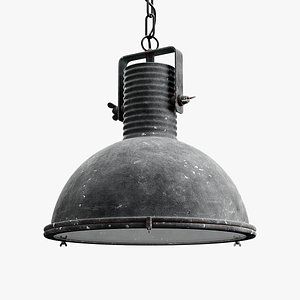 Old Hanging Table Lamp Dirty and Rusted