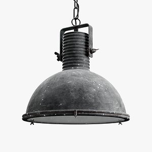 Old Hanging Table Lamp Dirty and Rusted