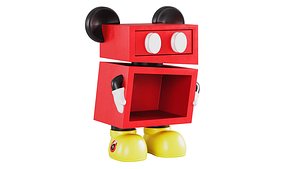 Childrens bedside table Mickey 01 3D