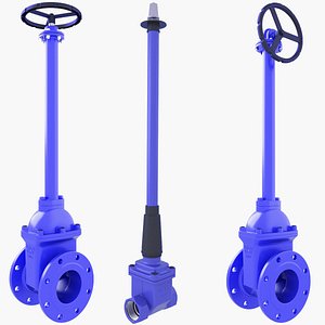 Telescopic Gate Valves SET v8 3D model