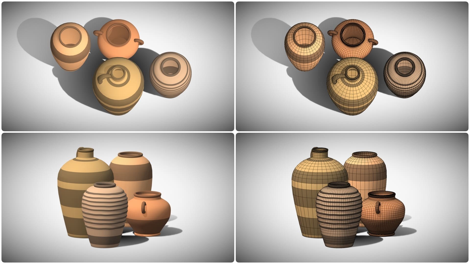 Clay Vases Pack - Clay Color Variety - Low Poly model https://p.turbosquid.com/ts-thumb/GL/TNbEih/0S/collage2/jpg/1760341134/1920x1080/fit_q87/7ec5b1e074fbb8330e8f3a7c9d00e45d74af8e72/collage2.jpg