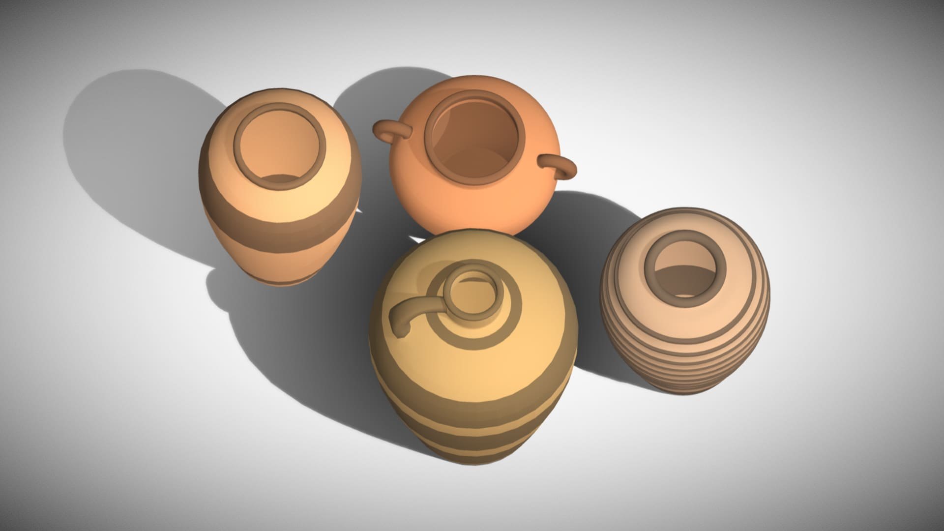 Clay Vases Pack - Clay Color Variety - Low Poly model https://p.turbosquid.com/ts-thumb/GL/TNbEih/XY/s3.1/jpg/1760341142/1920x1080/fit_q87/74e238fcaeed208717526f60ce55d27fcbae71c6/s3.1.jpg