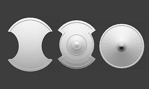 30 Low-poly medieval fantasy shield base mesh shapes IMM and 5 strap shapes zbrush set and fbx obj