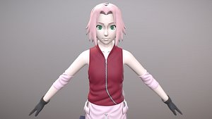 Sakura Haruno Uchiha - Naruto Character 3D model