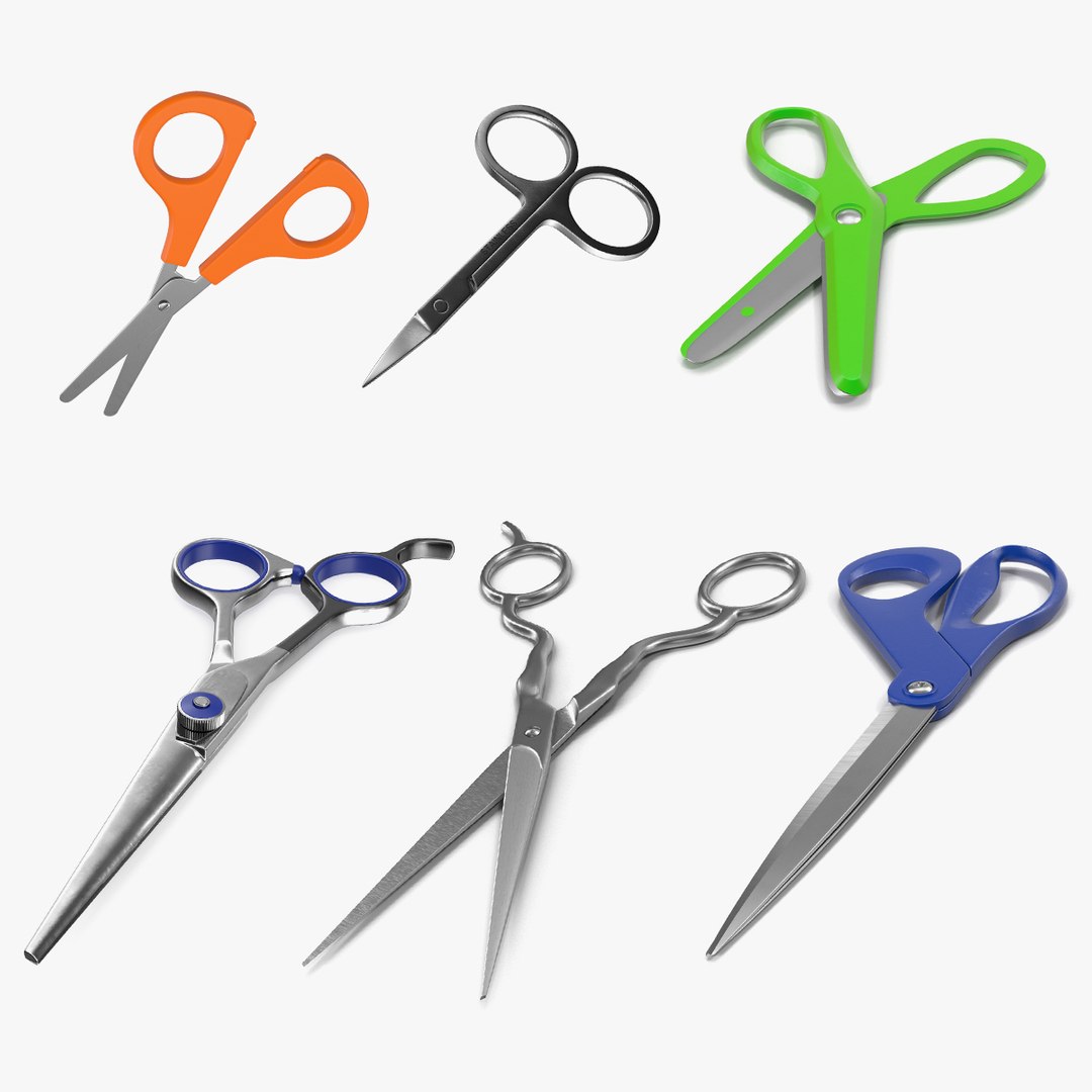 Scissors Collection 2 3D model preview