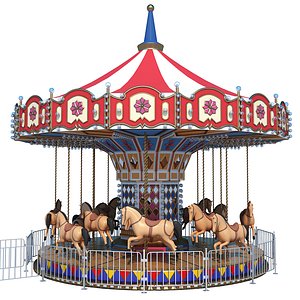 carousel ride 3D model