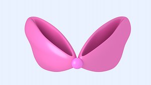 bow head pink 3D model