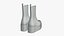 Lederstiefel Damen Gelb