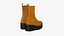 Lederstiefel Damen Gelb