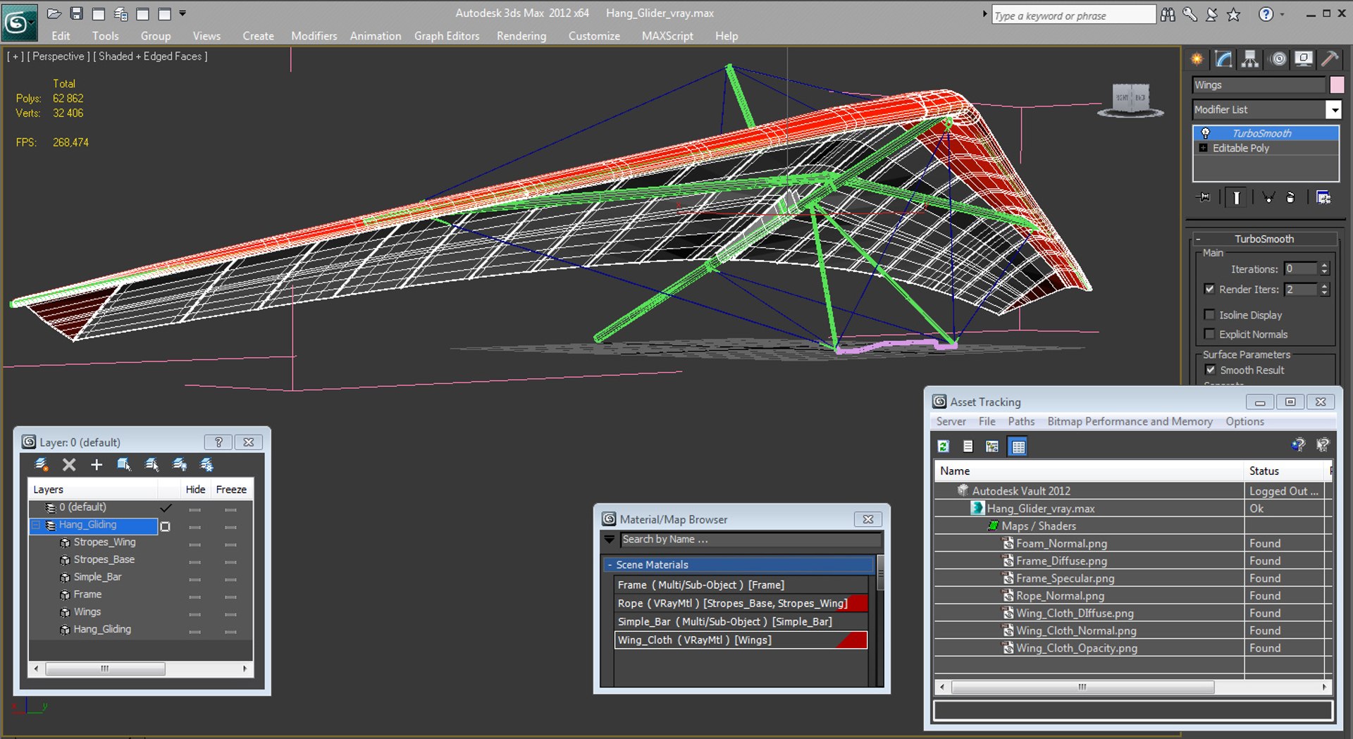 Hang glider model TurboSquid 1297567