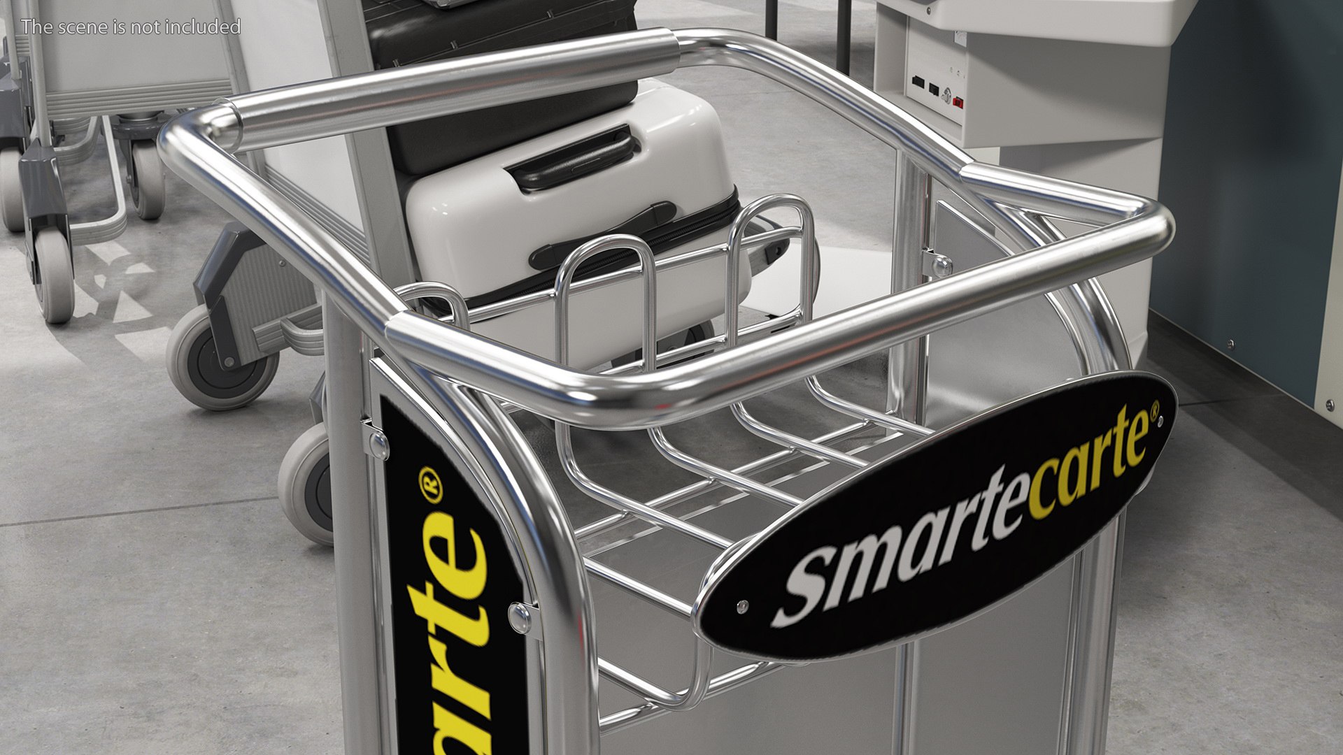 Smartecarte Airport Luggage Cart 3D Model TurboSquid 2111018