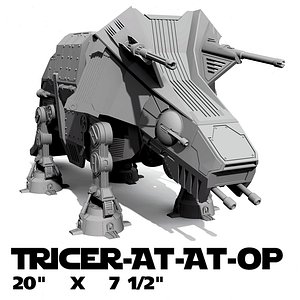 3D TRICER-AT-AT-OP -StarWars  AT-AT Walker X Dinosaur 3D print model