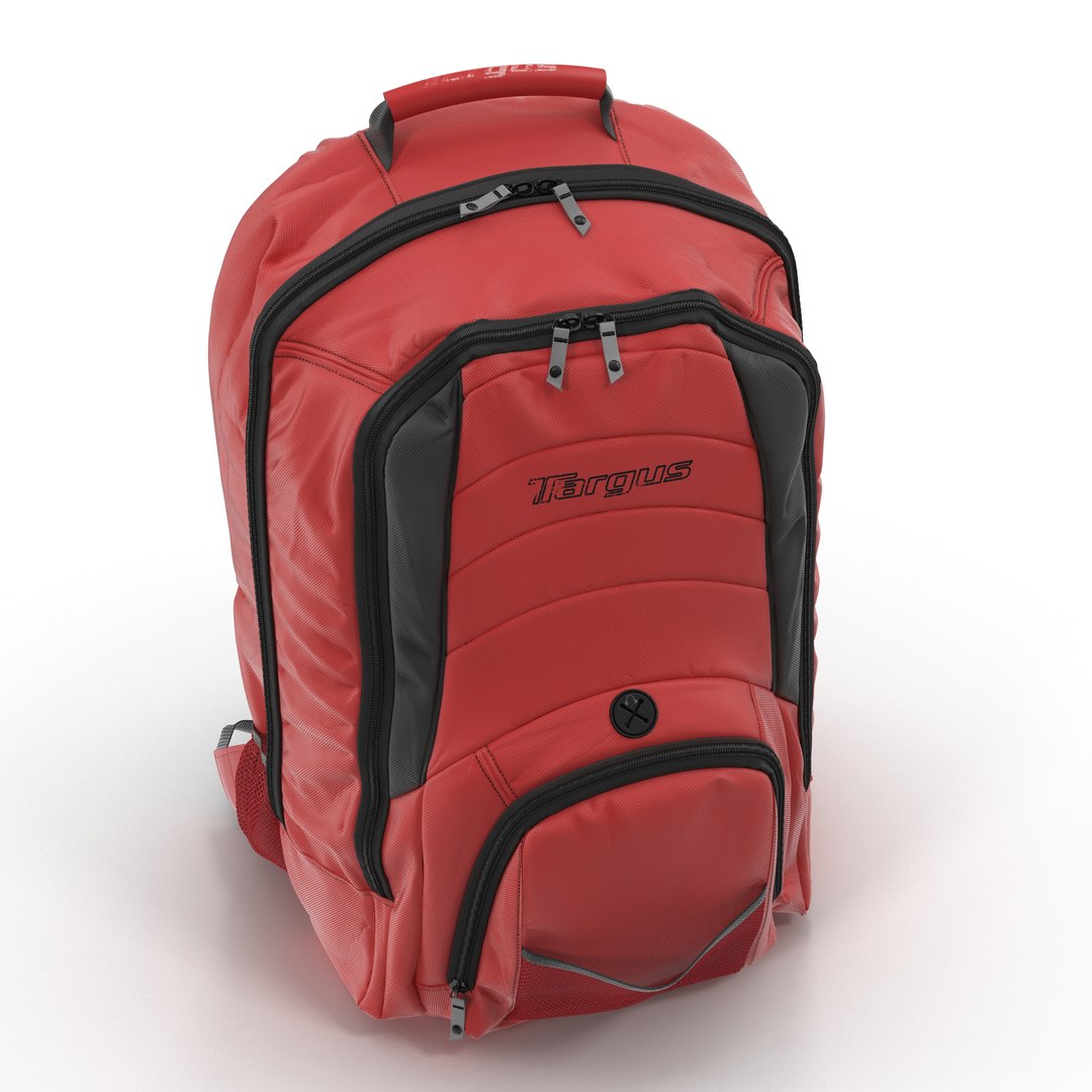 Backpack Red 3D Model preview