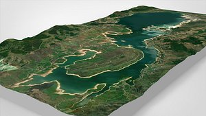 3D model The Ebro Reservoir Spain