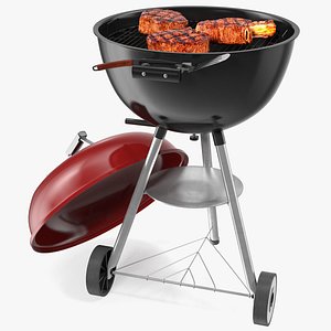Kettle Grill with Meat