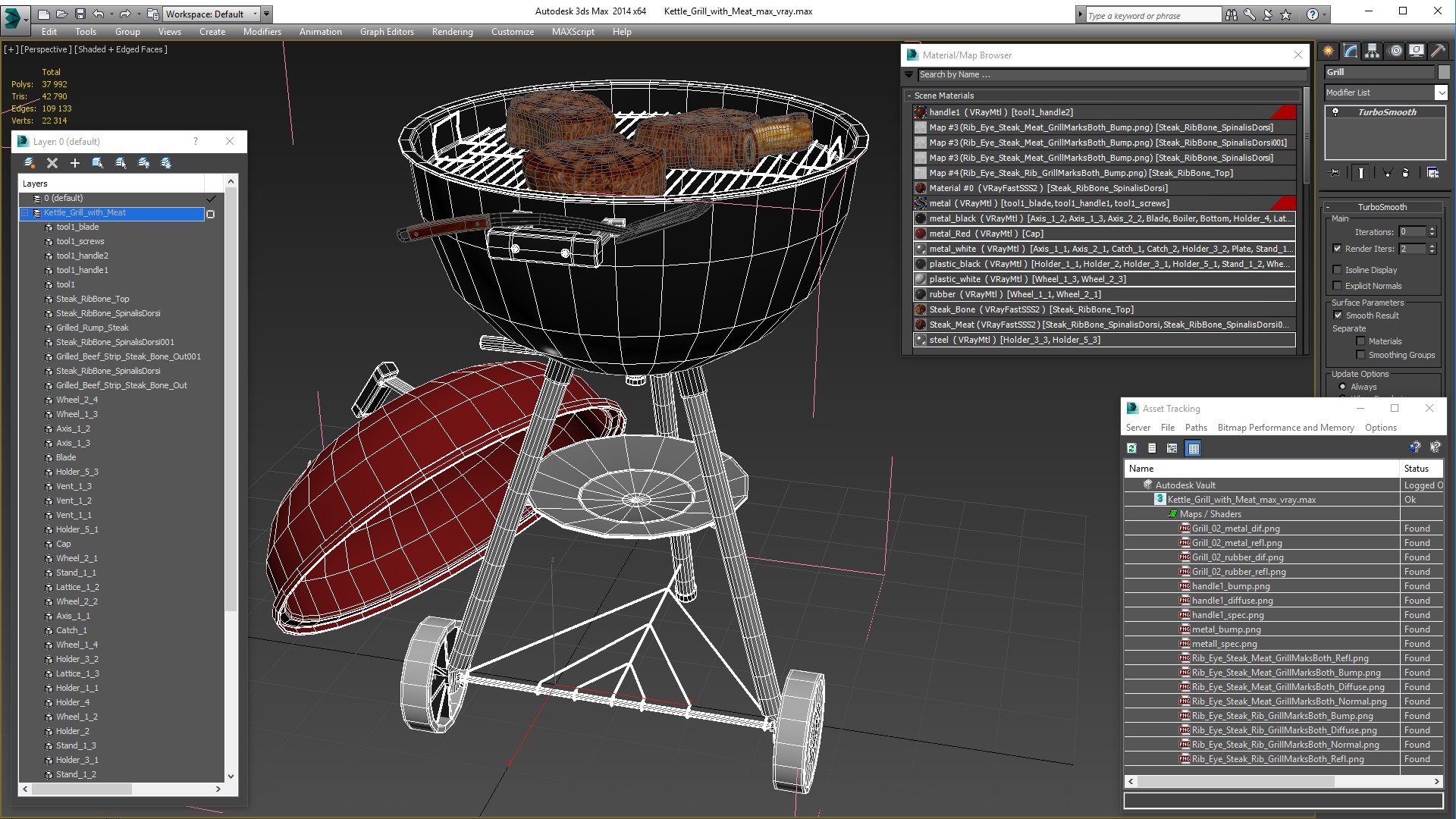 3D kettle grill meat model https://p.turbosquid.com/ts-thumb/GL/kfJEkS/H5lRgIIZ/kettlegrillwithmeat3dsmodel020/jpg/1597323382/1920x1080/fit_q87/57e0e1a78d49838f1f9e185932265d09eb754f10/kettlegrillwithmeat3dsmodel020.jpg
