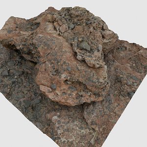 scan rock beach 3D model