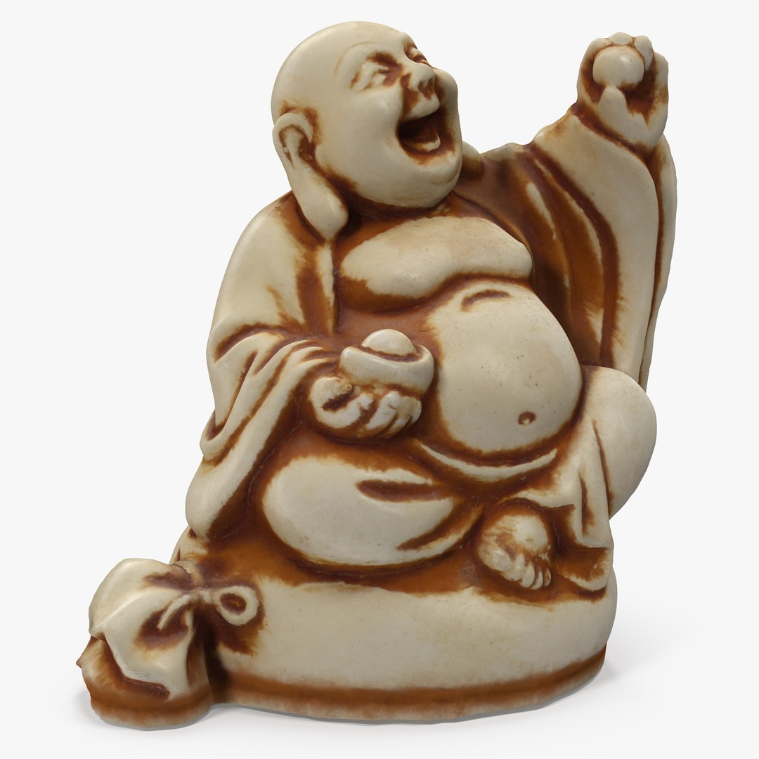 Buddha Ivory Netsuke 3D model preview