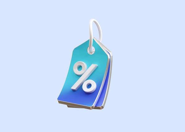 3D model Sale Tag 3D Illustration