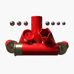 3D 12g Shotgun Cartridge model