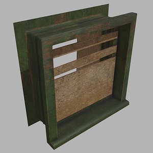 old wood window 3D model