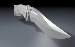 3d model combat knife flip