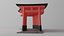 Dibujos animados japoneses Kyoto Fushimi Inari-Taisha Shrine Torii Gate