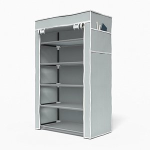 3D model Shoe Rack with 5 Shelves