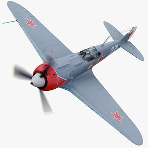 3d model aircraft la-5 soviet fighter