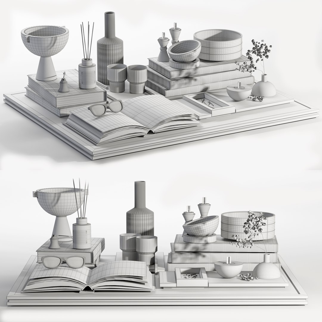 Decorative Set 02 3D Model - TurboSquid 2255534
