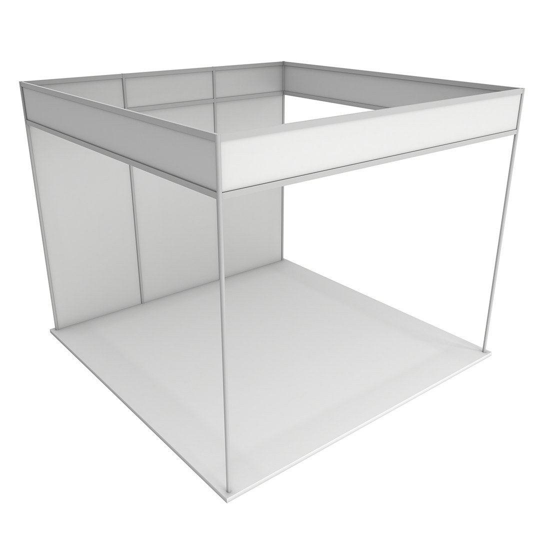 Trade Booth Box White Model - TurboSquid 1384768