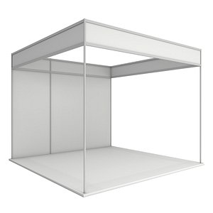 trade booth box white model