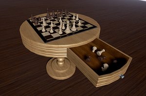 3d chess table 2 model