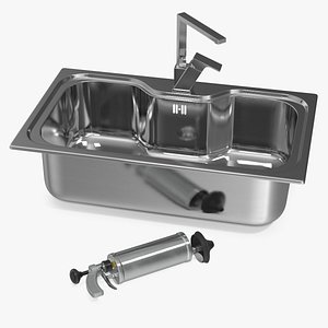 3D Manual Sink Jet Pump in Use model