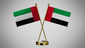 3D Table  Flag  of United Arab Emirates