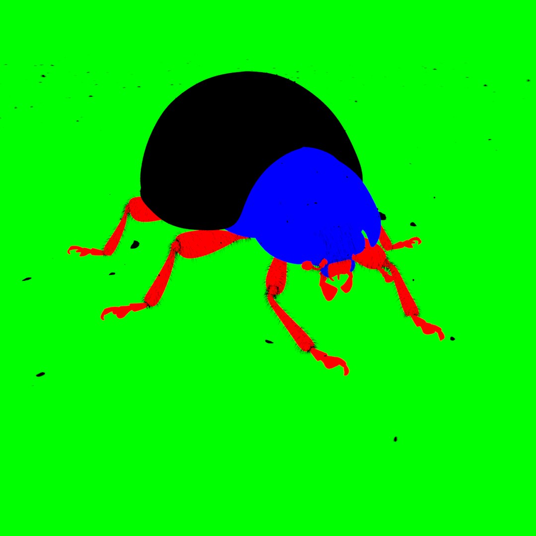 3d Animation Ladybug V-ray Fur Model