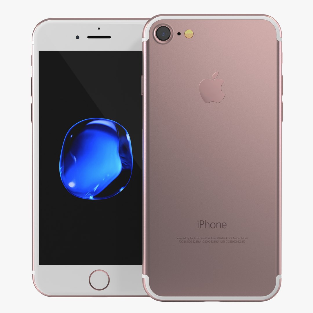 IPhone 7 Rose Gold 3D Model 3D model preview