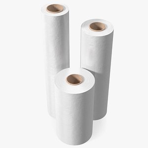 Roll of Wrapping Stretch Film 3 Pieces 3D model