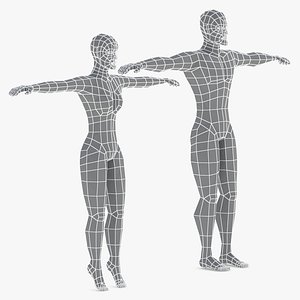 base mesh female male model
