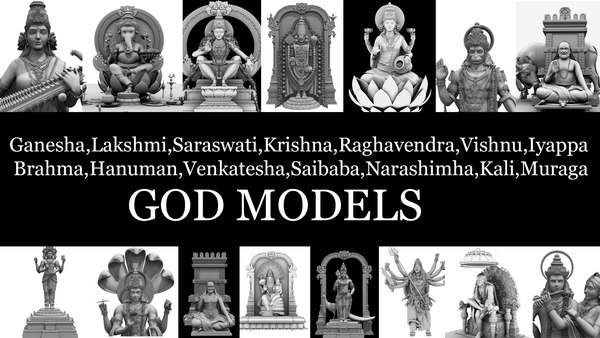 3D gods collection 3d models model