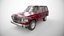 Aged Toyota land Cruiser J60 and Classic Camping Caravan 3D model
