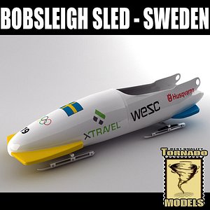 bobsleigh sled - sweden 3d 3ds