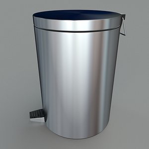 rubbish bin 3d obj