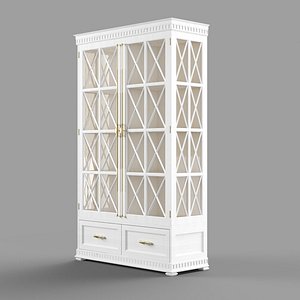 3D commode glass wood