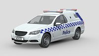 Low Poly Car - Holden UTE Police