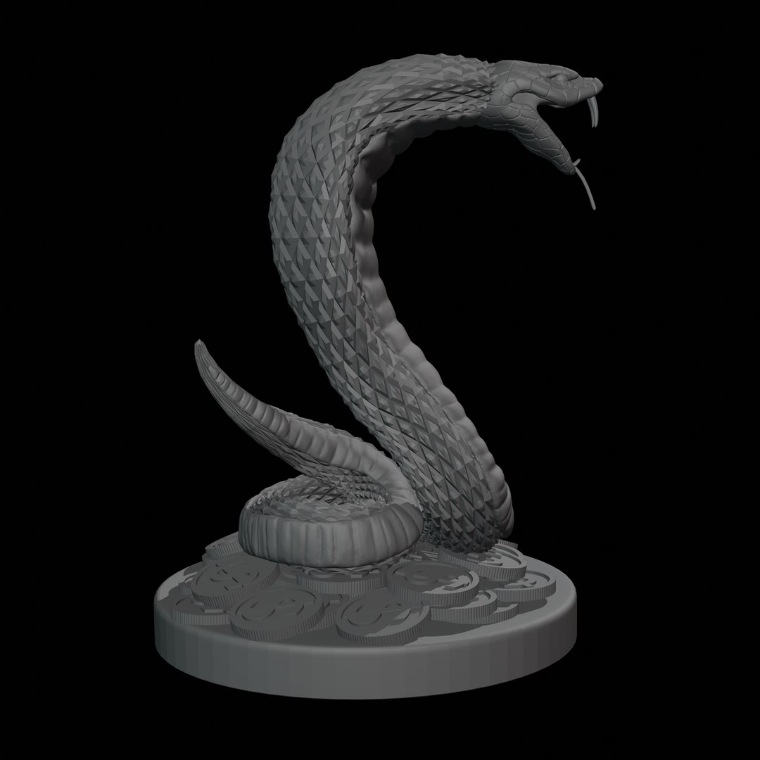 Snake 3D Print Model in Sculpture 3DExport