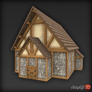 3d model fantasy barn house