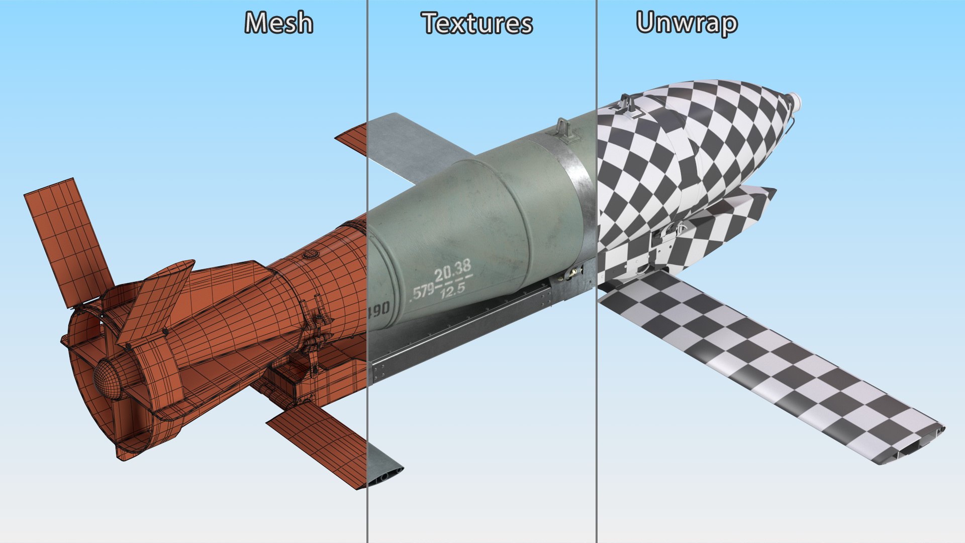 3D model Russian FAB 500 M62 Air Bomb with UMPK https://p.turbosquid.com/ts-thumb/GN/Hjzg3V/BN/russianfab500m62airbombwithumpkvray3dmodel023/jpg/1715733751/1920x1080/fit_q87/fa27d45d6300bce8d18bc82cd5564c114ab02979/russianfab500m62airbombwithumpkvray3dmodel023.jpg
