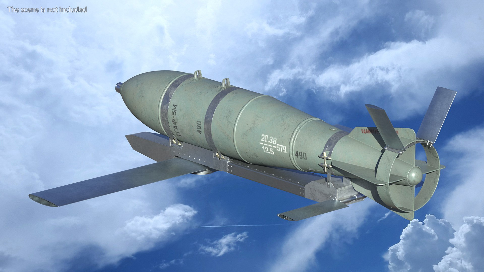 3D model Russian FAB 500 M62 Air Bomb with UMPK https://p.turbosquid.com/ts-thumb/GN/Hjzg3V/X6/russianfab500m62airbombwithumpkvray3dmodel004/jpg/1715733694/1920x1080/fit_q87/98556d029c1da308ea93a12ce6a06a997d0598b5/russianfab500m62airbombwithumpkvray3dmodel004.jpg