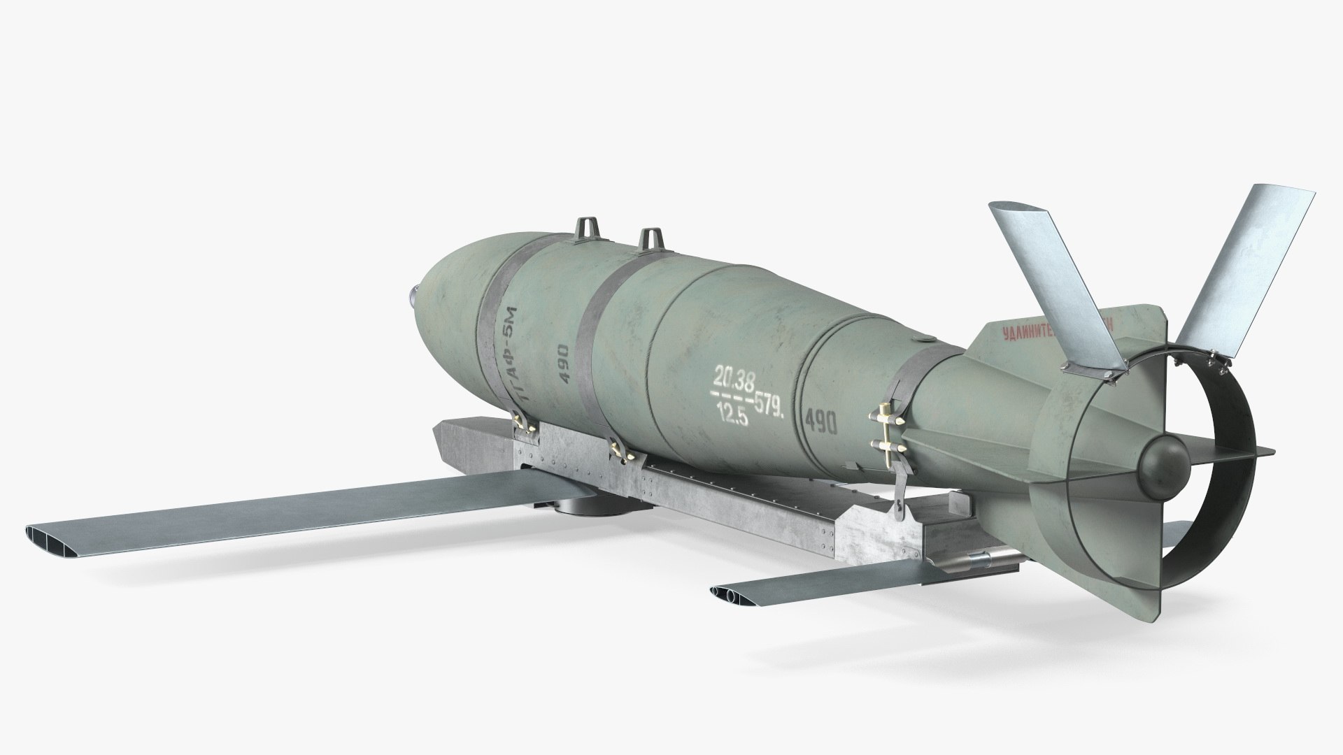 3D model Russian FAB 500 M62 Air Bomb with UMPK https://p.turbosquid.com/ts-thumb/GN/Hjzg3V/cx/russianfab500m62airbombwithumpkvray3dmodel013/jpg/1715733720/1920x1080/fit_q87/5b385f650686c0a5fe476c80b74598440d53f78f/russianfab500m62airbombwithumpkvray3dmodel013.jpg